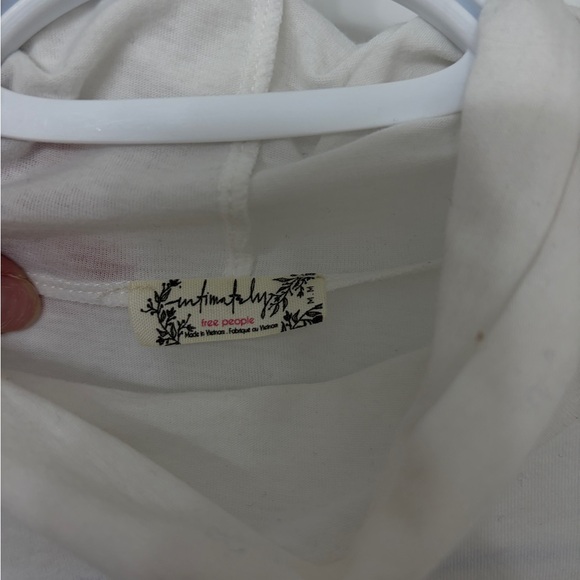 Free People Intimates White Lightweight Mock Neck Long Sleeve Top - Picture 3 of 4